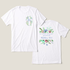 Pocket Blommigt Kor Han är Risen Påsk Unisex T Shirt