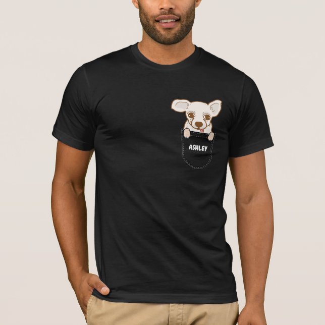 Pocket Chihuahua puppy söt hund T Shirt (Framsida)