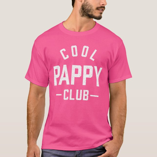 Pocket Cool Pappy Club Best Pappy Ever Retro Fathe T Shirt (Framsida)