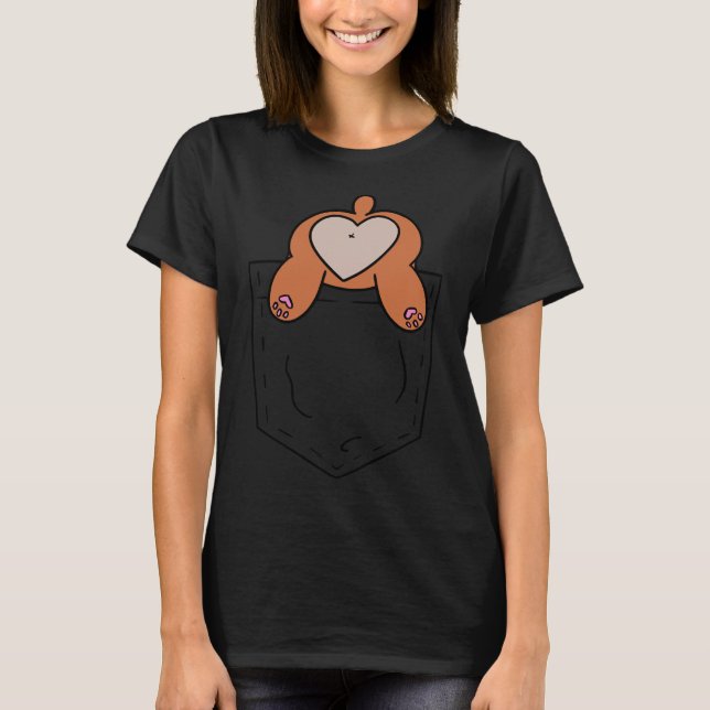 Pocket Corgi T Shirt (Framsida)