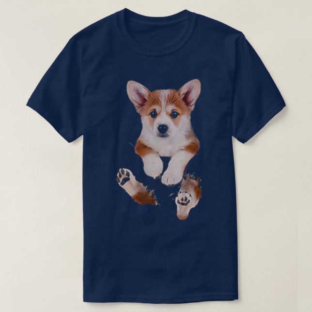 Pocket Corgi T Shirt (Design framsida)