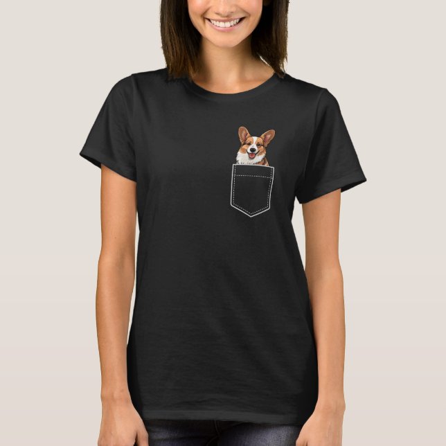 Pocket Corgi T Shirt (Framsida)