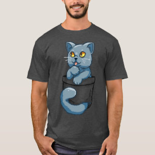 Pocket Cute British Shorthair Cat T Shirt