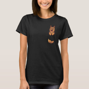 Pocket Cute German Shepherd Alsatian Hund T Shirt