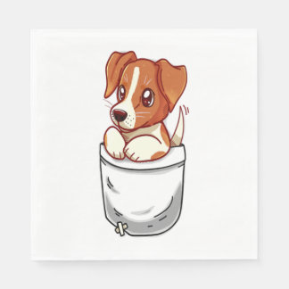 Pocket Cute Jack Russell Terrier Pappersservett
