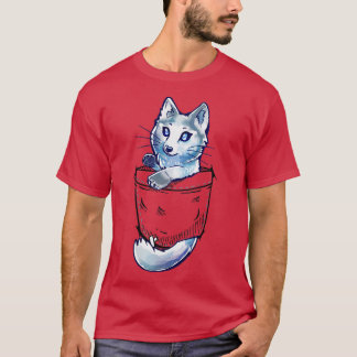 Pocket Cute Marble Fox T Shirt
