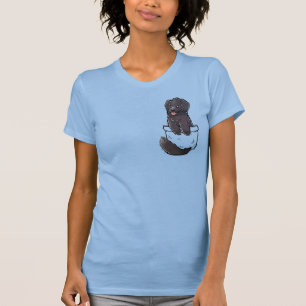 Pocket Cute Newfoundland Puppy Hund T Shirt