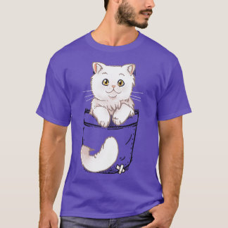Pocket Cute Persian Cat Kitten T Shirt