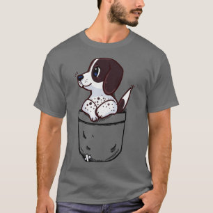 Pocket Cute Pointer Puppy Hund T Shirt