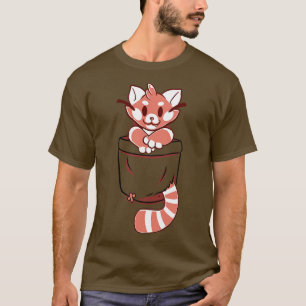 Pocket Cute Red Panda T Shirt