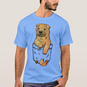 Pocket Cute Shar Pei Hund T Shirt