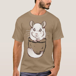 Pocket Cute White Chinchilla T Shirt