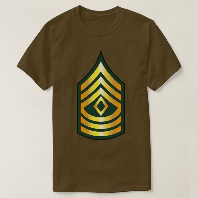 POCKET Första sergeant 1SG wt Txt T Shirt (Design framsida)