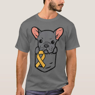 Pocket Fransk Bulldog Childnature Cancer Ribbon Aw T Shirt