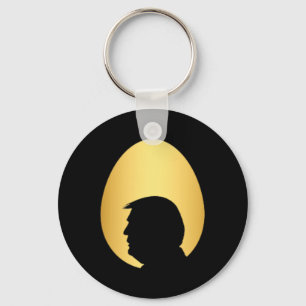 Pocket Golden Egg Hunt Trump 45 47 Silhouette Happ Nyckelring