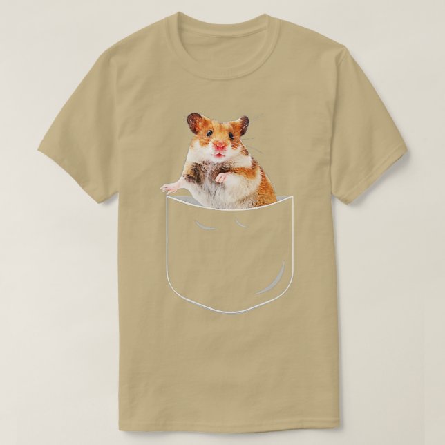 Pocket Hamster , en fungerande hamster i Pocket Gi T Shirt (Design framsida)