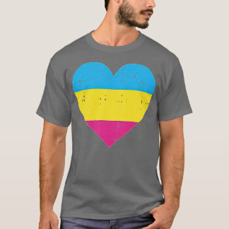 Pocket Heart Funny LGB Pansexual Färg Flagga Pride T Shirt
