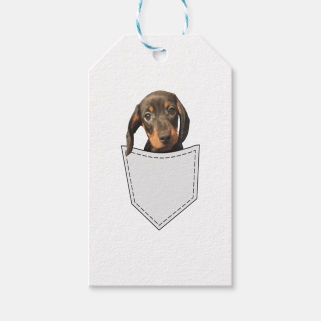 Pocket Hund Dachshund Presentetikett (Framsidan)