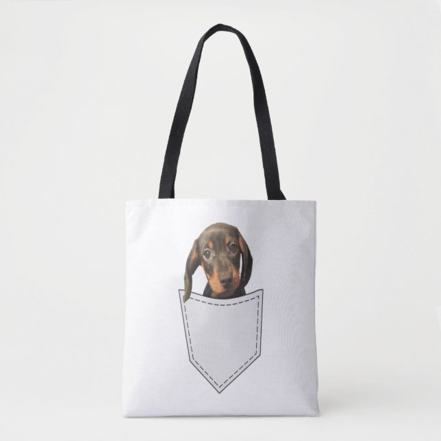 Pocket Hund Dachshund Tygkasse (Framsida)