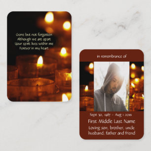 Pocket KeepVEY Minnemorial Candle Light Visitkort