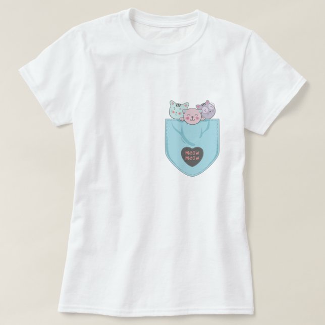 Pocket Kittens T Shirt (Design framsida)