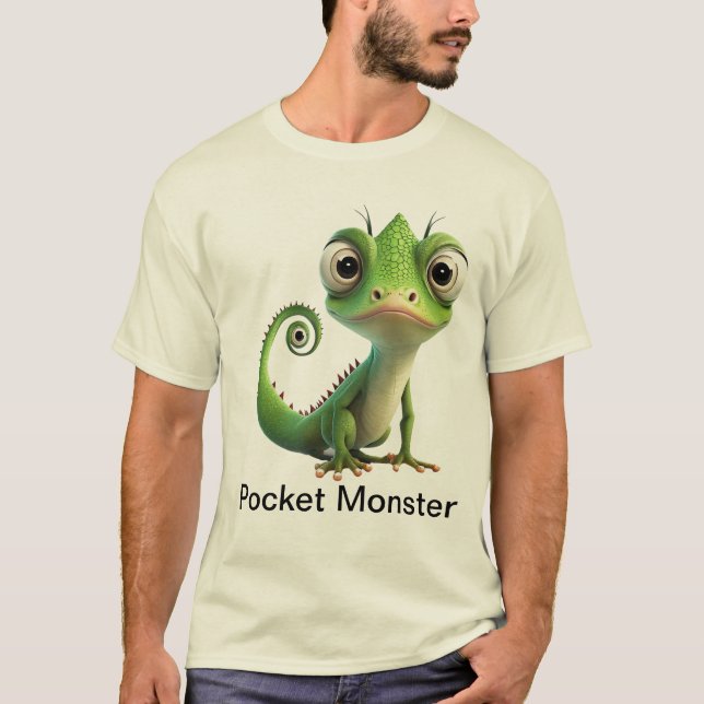 Pocket Komodo Dragon - Fearless Cute Reptile T Shirt (Framsida)