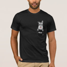 Pocket Miniature Schnauzer puppy söt hund T Shirt