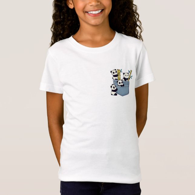 Pocket Panda Tshirt T Shirt (Framsida)