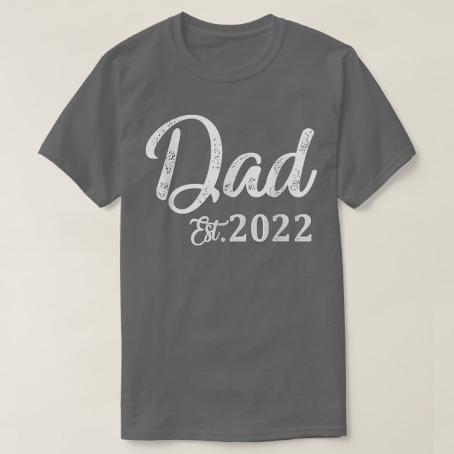 Pocket Pappa Est 2022 Fars dag befordrad till papp T Shirt (Design framsida)