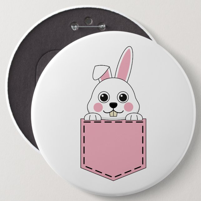 Pocket Pet Bunny Knapp (Framsida & baksida)