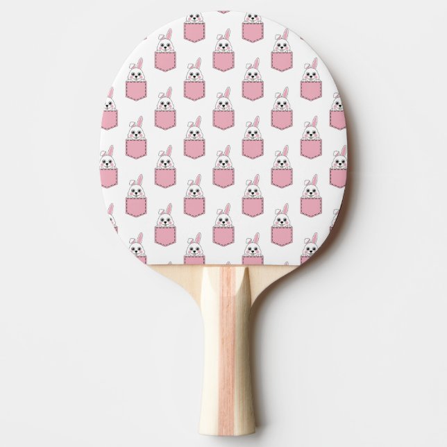 Pocket Pet Bunny Mönster Pingisracket (Framsidan)