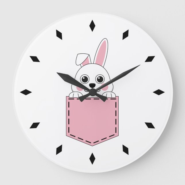Pocket Pet Bunny Stor Klocka (Framsida)