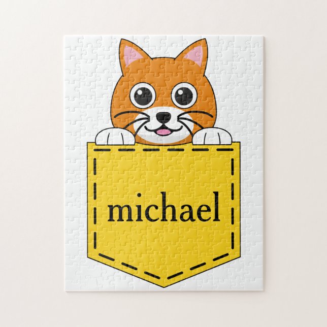 Pocket Pet Cat Personalize Pussel (Vertikal)