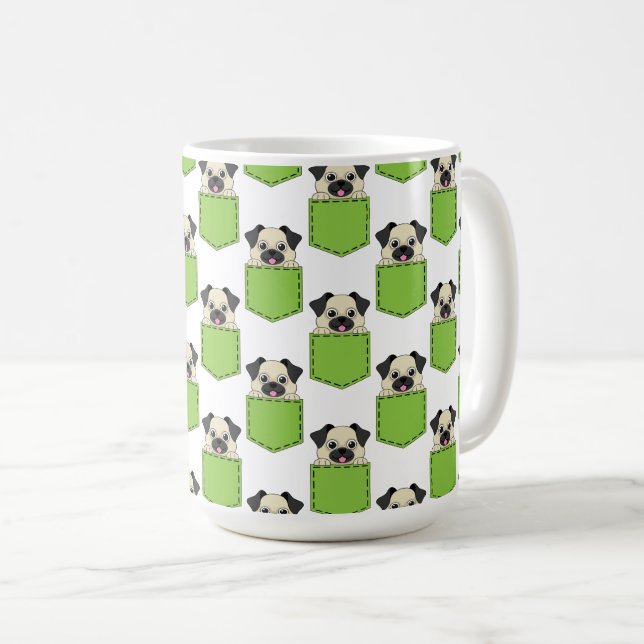 Pocket Pet Hund Mönster Kaffemugg (Framsida höger)