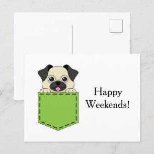 Pocket Pet Hund Personalize Helg Vykort