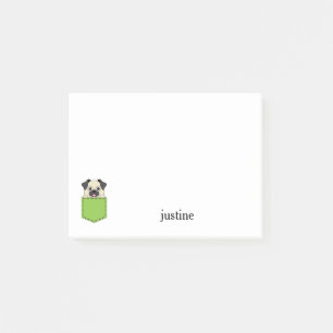 Pocket Pet Hund Personalize Post-it Block