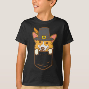 Pocket Pilgrim Welsh Corgi Hund älskare Cute Thank T Shirt