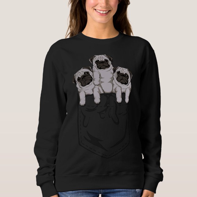 Pocket Pug Classic T-Shirt 97 (Framsida)