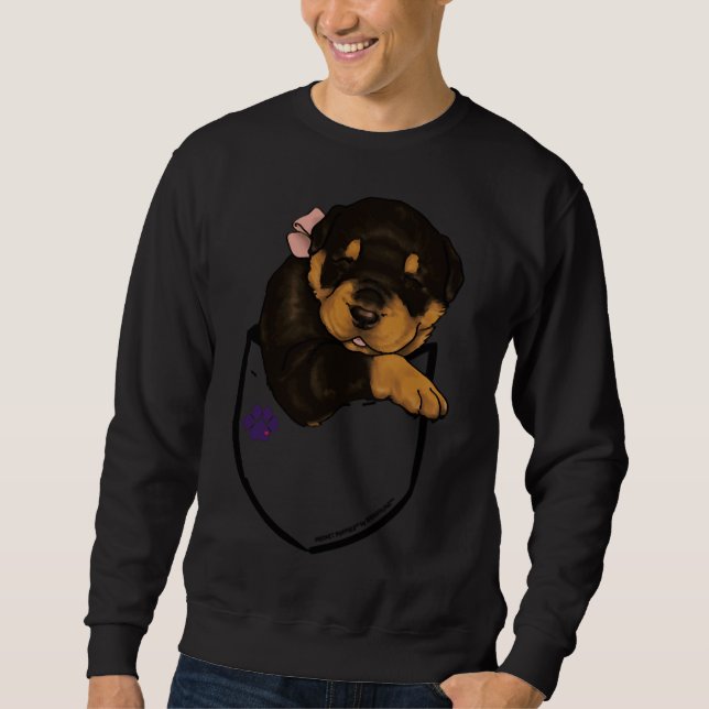 Pocket Puppiez Rottweiler Lång Ärmad Tröja (Framsida)