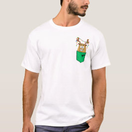 Pocket Reindeer Potato som Guy jul Party T Shirt