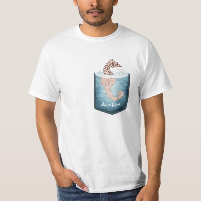 Pocket Seahorse T Shirt (Framsida)