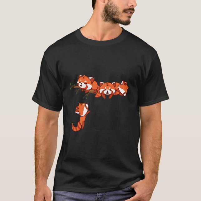 Pocket Series Red Panda-uppspelningsbjörn T Shirt (Framsida)