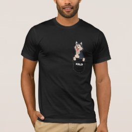 Pocket Siberian husky puppy söt hund T Shirt