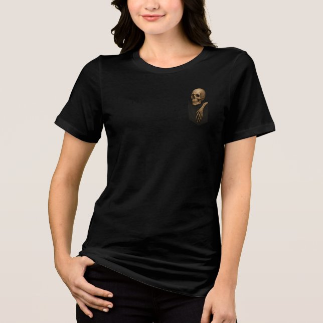 Pocket Skeleton - Coola med benchillativ verkan T Shirt (Framsida)