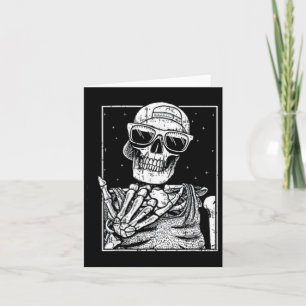 Pocket Skeleton Rockhand Halloween Coola Music Ste Kort