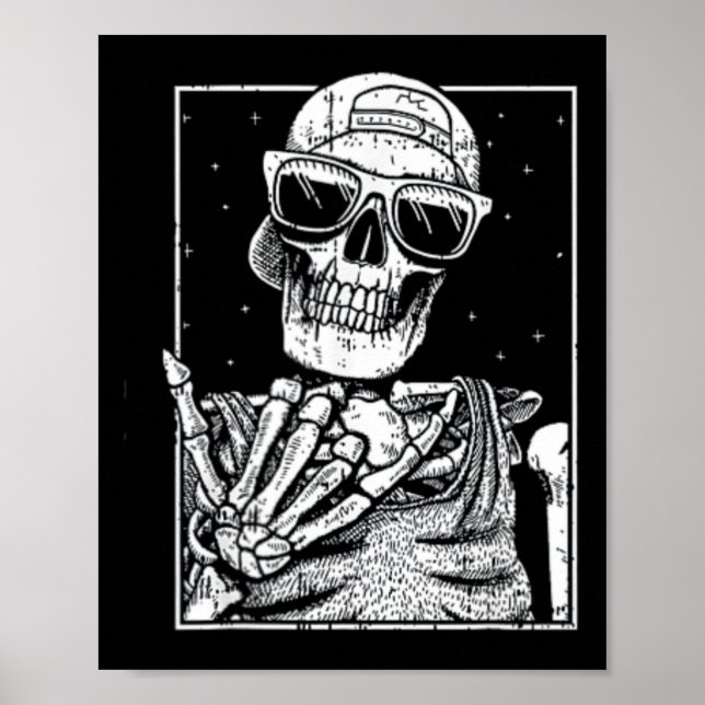 Pocket Skeleton Rockhand Halloween Coola Music Ste Poster (Framsidan)