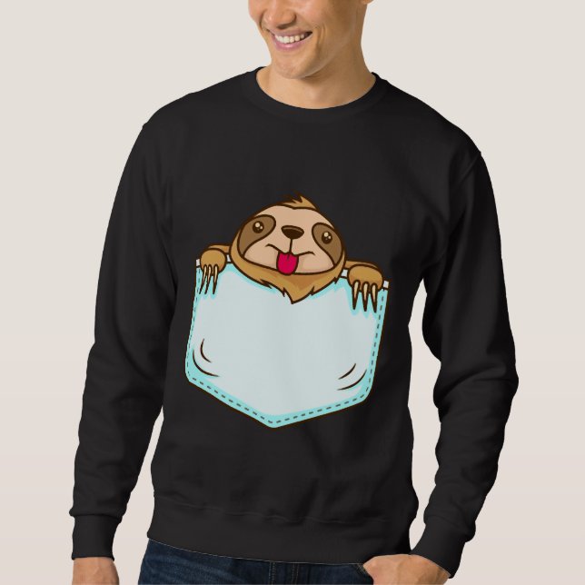 Pocket Sloth 136 Lång Ärmad Tröja (Framsida)