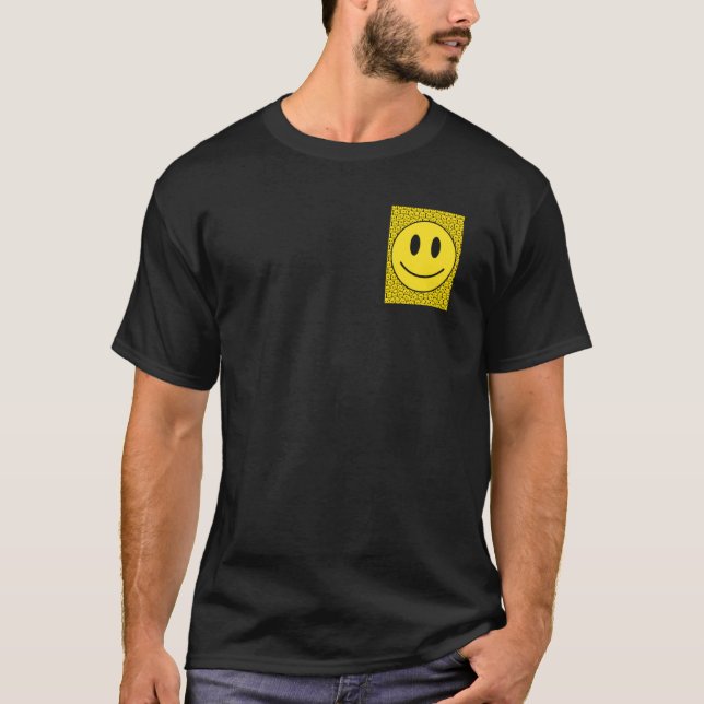 Pocket Smiling Face Costume Happy Cute Smile Trend T Shirt (Framsida)