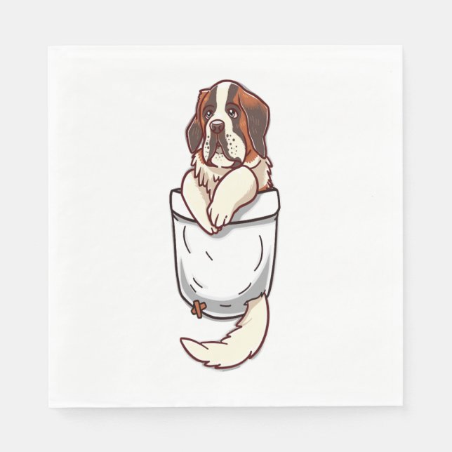 Pocket St Bernard Puppy Pappersservett (Framsidan)