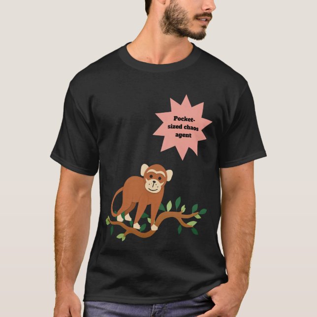 Pocket-storlekt kaos agent t shirt (Framsida)